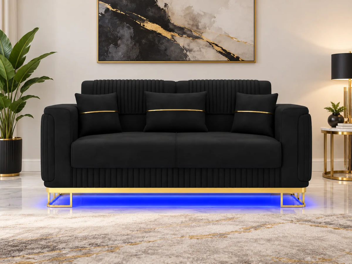 2 seater black
