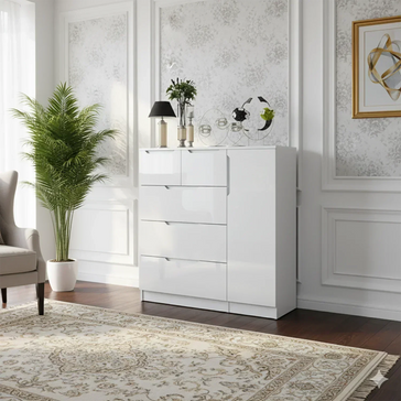 High Gloss Wardrobes- UK Stylish Bedroom Wardrobe Storage Solutions