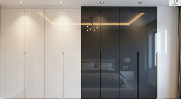 High gloss wardrobes