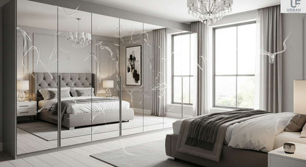 Mirrored high gloss wardrobes
