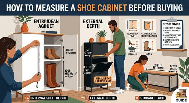 How to Measure a Shoe Cabinet Before Buying