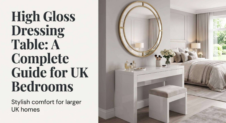 high gloss dressing table