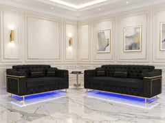 3+2 seater Black