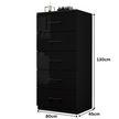 Riga 5 Drawers Chest | COLOR: Black | SIZE: 60cm , 80cm 