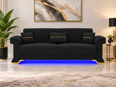 Black 3 Seater