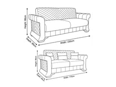Brown 3+2 seater