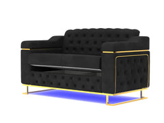 3+2 seater Black