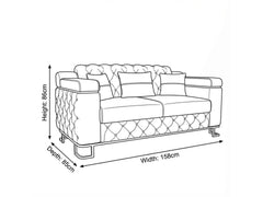 2 seater Lightgrey