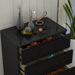 4 Tier High Gloss Chest of Drawers