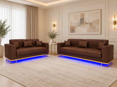 3+2 seater brown