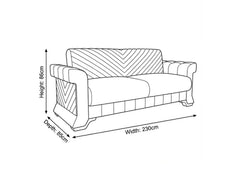 Brown 3 Seater