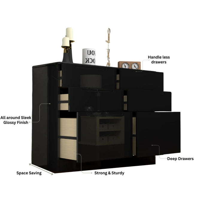 High Gloss 3+3 Chest of Drawers.