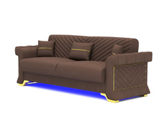 Brown 3+2 seater