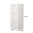 3 Tier Glossy Shoe Cabinet