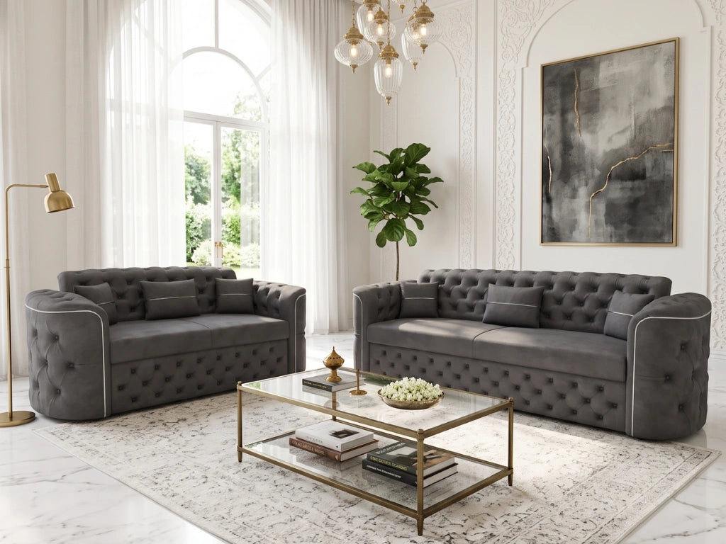3+2 seater Gray