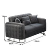Modern Velvet Sofa BED with Chrome Metal Legs .