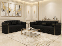 3+2 seater Black