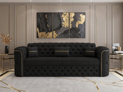 3 seater Black