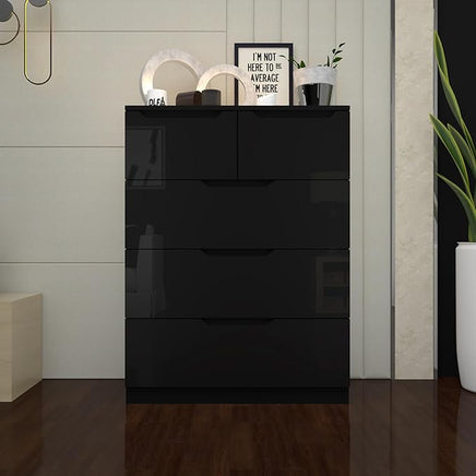 3+2 High Gloss Chest of Drawers