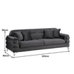 Modern Fabric Sofa Set with Chrome Metal Legs .