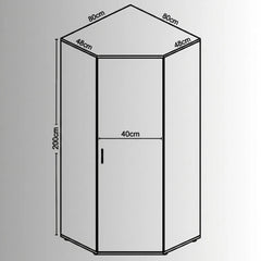 Verona | 1 door Corner | Dark Gray