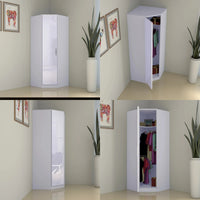 Verona 1 Door Corner Wardrobe