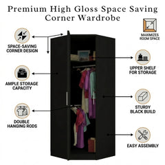 Verona | 1 door Corner | Black
