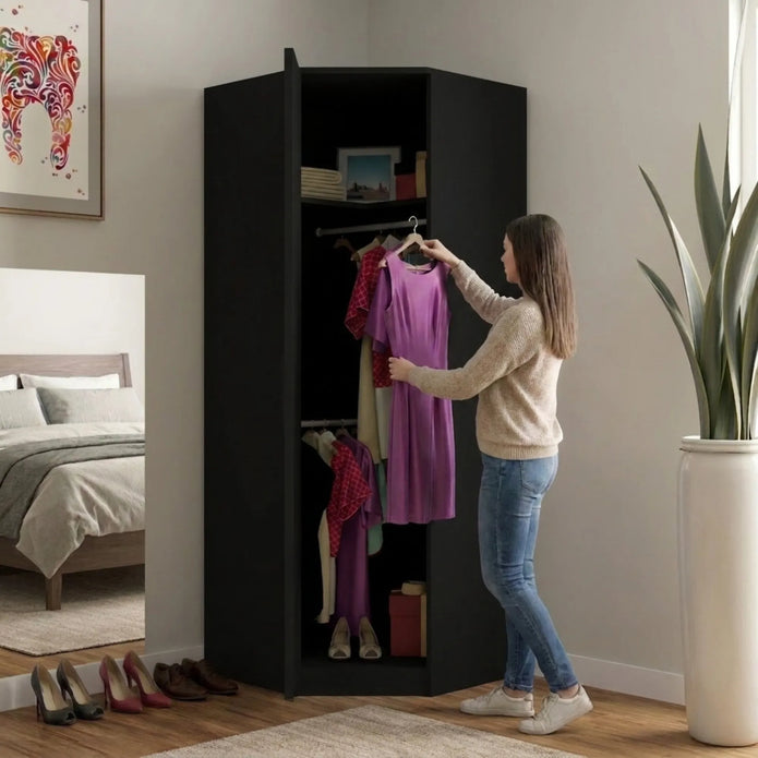 Verona | 1 door Corner | Black