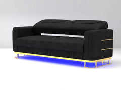 3+2 seater black
