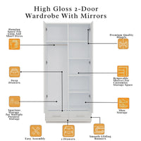 Verona 2 Door Wardrobe