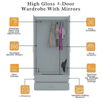 Verona Glossy Wardrobe