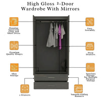 Verona Glossy Wardrobe
