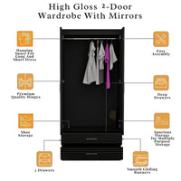 Verona Glossy Wardrobe