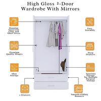 Verona Glossy Wardrobe