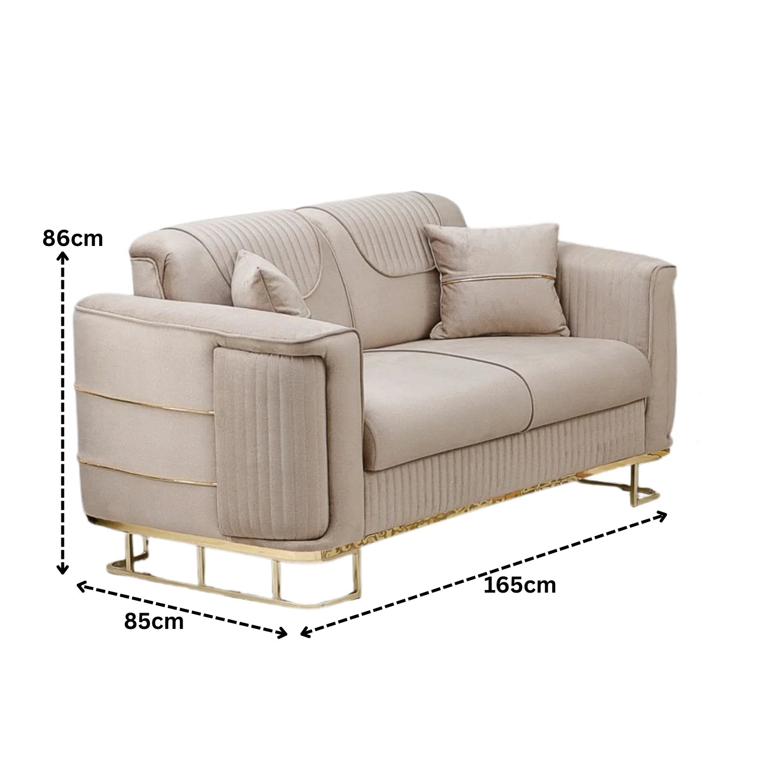 Modern Plush Velvet Sofa Set .