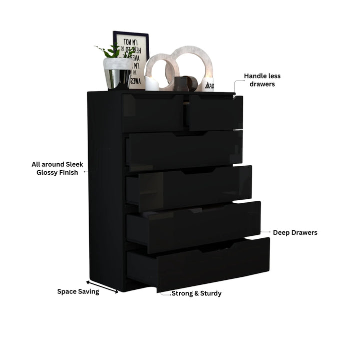 4+2 High Gloss Chest of Drawers