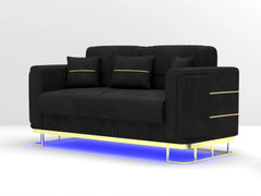 2 seater black