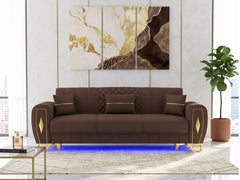3 seater brown