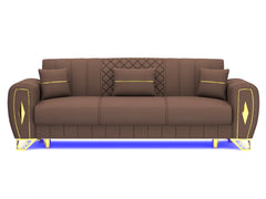 3+2 seater brown
