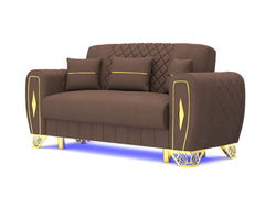 2 seater brown