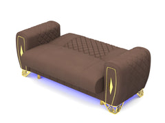 2 seater brown