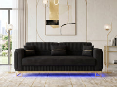 3 seater black