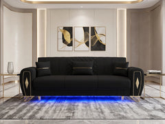 3 seater Black