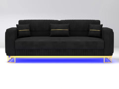 3 seater black
