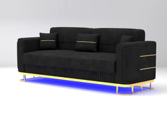 3 seater black