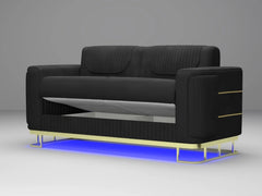 3 seater black