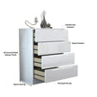 4 Tier High Gloss Chest of Drawers