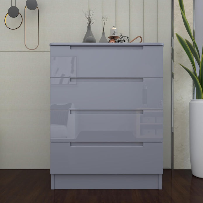4 Tier High Gloss Chest of Drawers