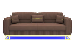 3+2 seater brown