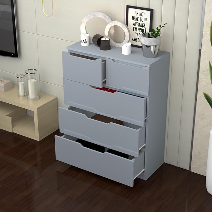 3+2 High Gloss Chest of Drawers